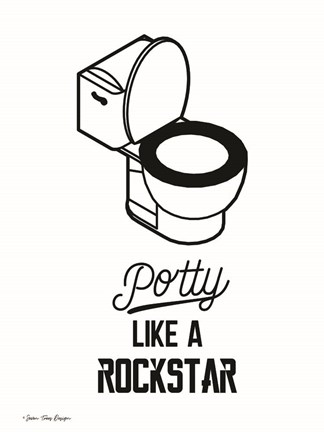 Framed Potty Like a Rockstar Print