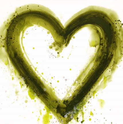 Framed Green Heart Print