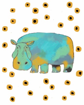 Framed Hippo Print