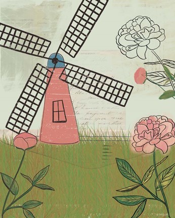 Framed Windmill II Print