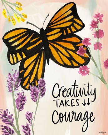 Framed Creativity Takes Courage Print