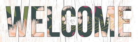 Framed Floral Welcome Print