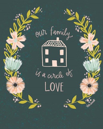 Framed Our Family is a Circle of Love Print