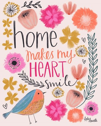Framed Home Makes My Heart Smile Print