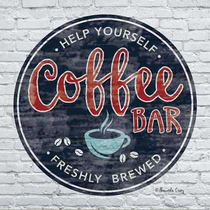 Framed Coffee Bar Print
