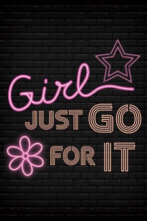 Framed Go For It Print