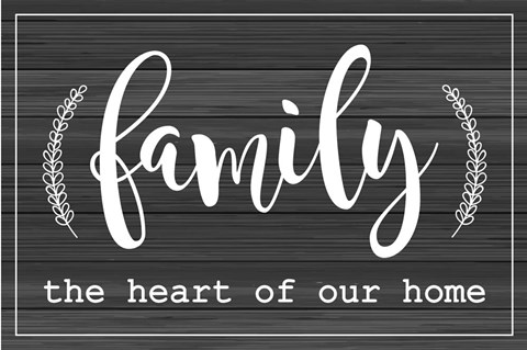 Framed Family is the Heart of Our Home Print