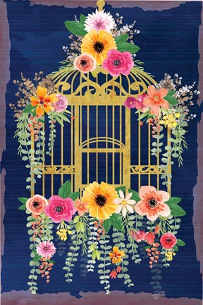 Framed Bird Cage Print