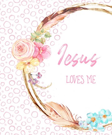 Framed Jesus Loves Me Print