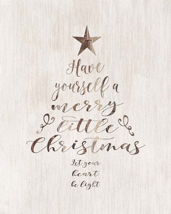 Framed Merry Little Christmas Print