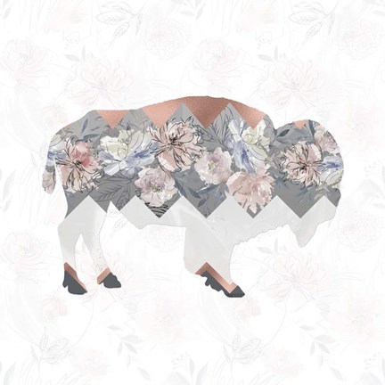 Framed Square Buffalo Print