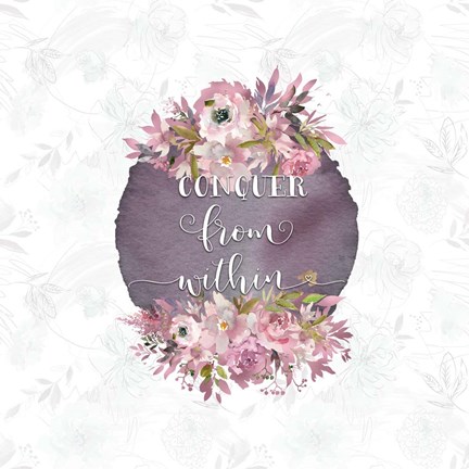 Framed Conquer from Within Print