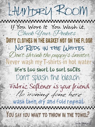 Framed Laundry Room Print