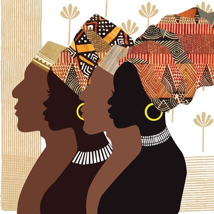 Framed African Men and Women Print
