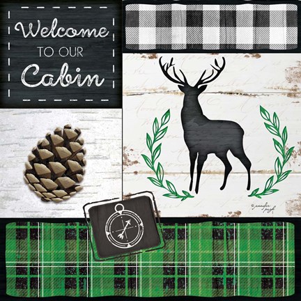Framed Welcome to Our Cabin Print