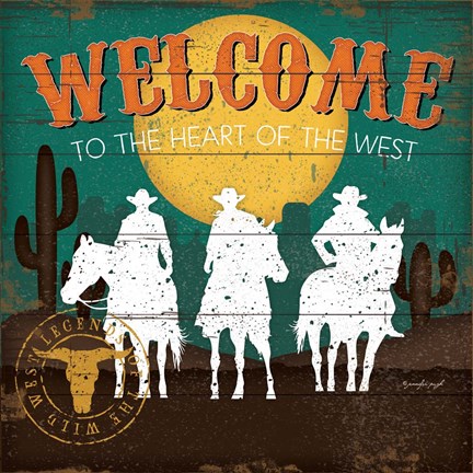 Framed Welcome to the Heart of the West Print