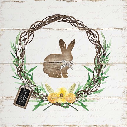 Framed Spring Wreath II Print