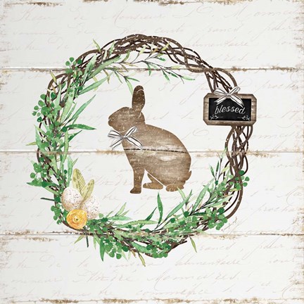 Framed Spring Wreath IV Print