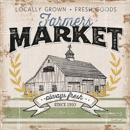 Framed Farmer&#39;s Market Print