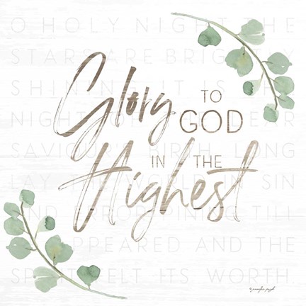 Framed Glory to God Print