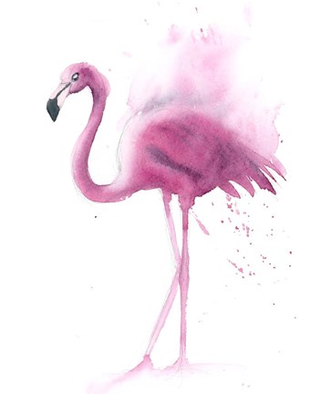 Framed Flamingo V Print