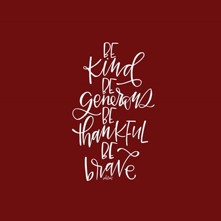 Framed Be Kind Print