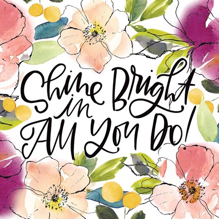 Framed Shine Bright Print