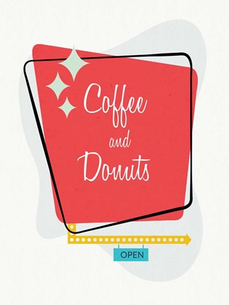 Framed Coffee and Donuts Print