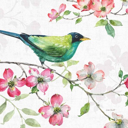 Framed Dogwood Garden II Print