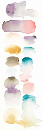 Framed Watercolor Swatch Panel I - Lavender Print