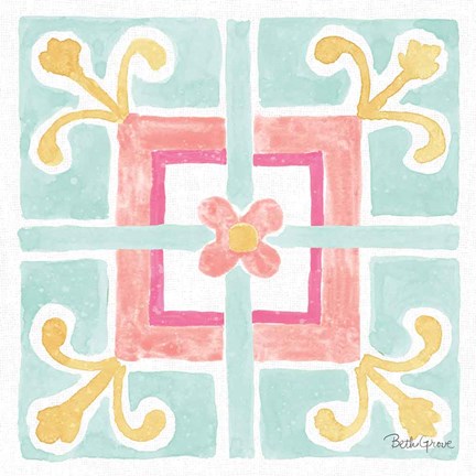 Framed Watercolorful XI Turquoise Print