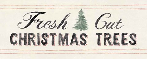 Framed Floursack Holiday V Black Print