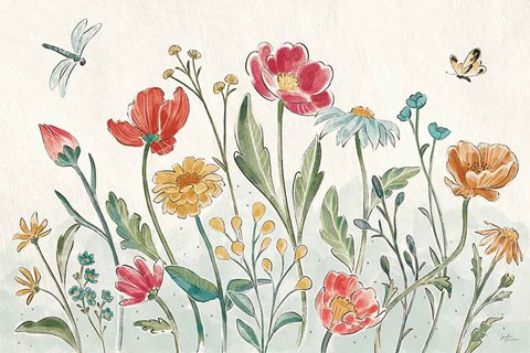 Framed Boho Field I Print