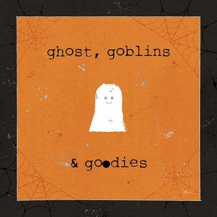 Framed Spooky Cuties III Ghost Print