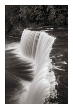 Framed Tahquamenon Falls Michigan II BW Print