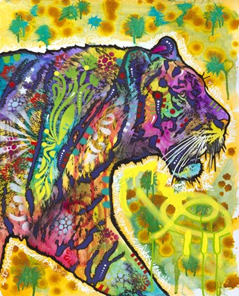 Framed Psychedelic Tiger Print