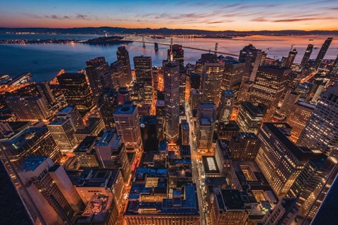 Framed Morning Look Down San Francisco Print