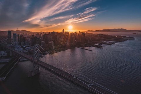 Framed Sunset Explosion Print