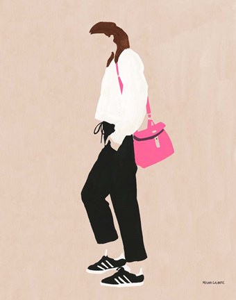 Framed Hot Pink Handbag Print
