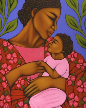 Framed African Mother and Baby Print