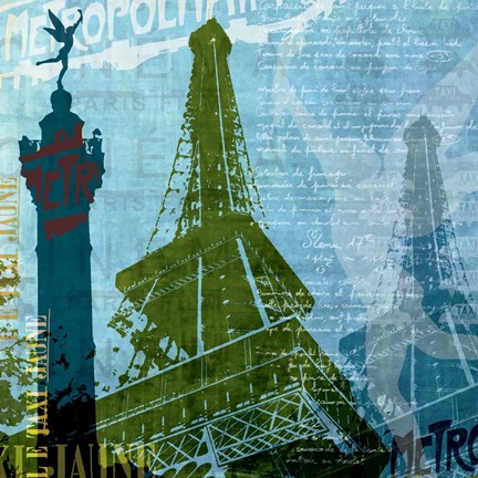 Framed Paris (French Blue) Print