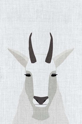 Framed Mountain Goat Print