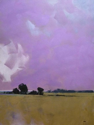 Framed Over the Fields to the Distant Sea Print