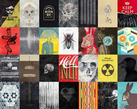 Framed Death Skulls Print