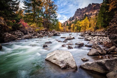 Framed Teton River Rush Print