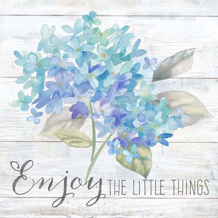 Framed Farmhouse Hydrangea I Print