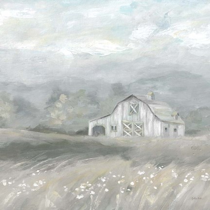 Framed Country Meadow Farmhouse Neutral Print