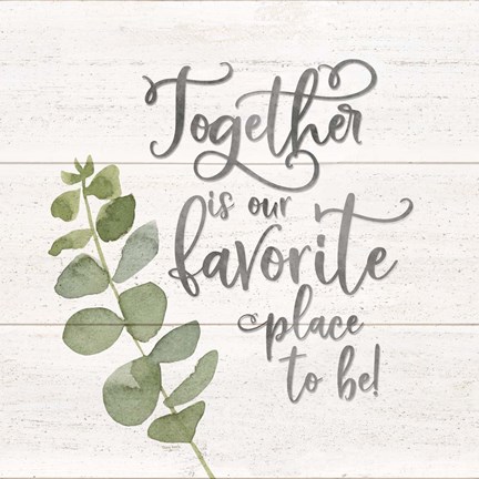 Framed Natural Inspiration Together square Print