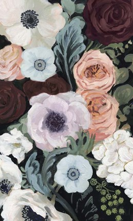 Framed Floral Nocturne II Print