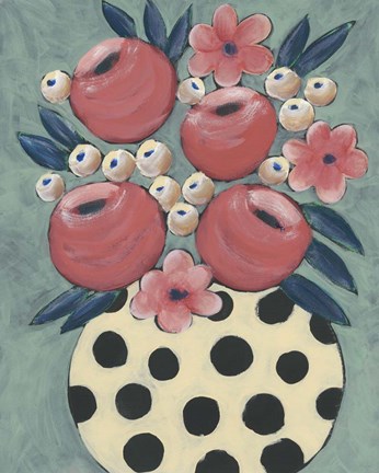 Framed Jamboree Floral I Print